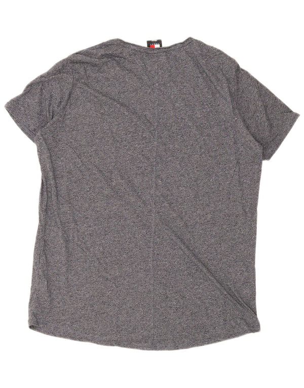 Tommy Hilfiger T-Shirt Homme Top 2XL Gris Moucheté Coton