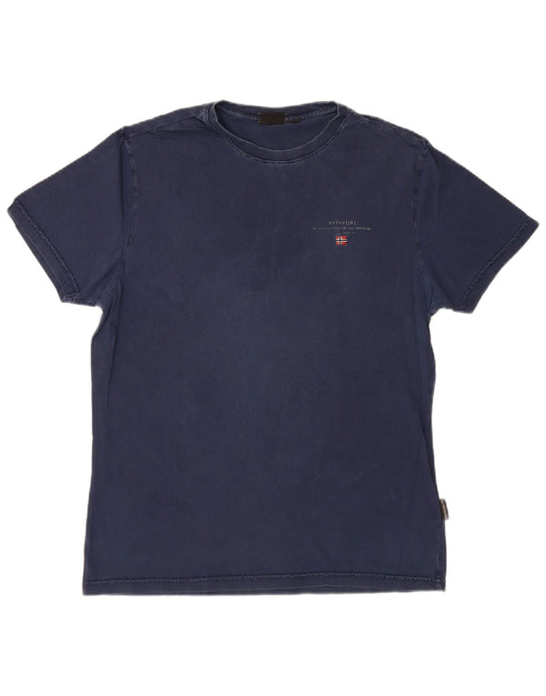 Napapijri T-Shirt Homme Top Large Bleu Marine Coton