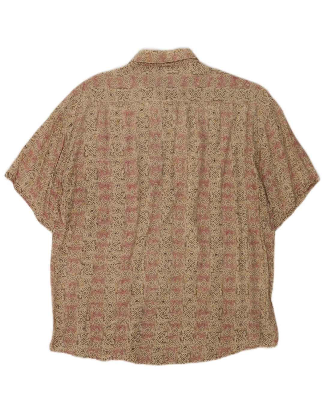 Tipo' S Chemise à Manches Courtes Homme Rayonne Géométrique Beige Moyen
