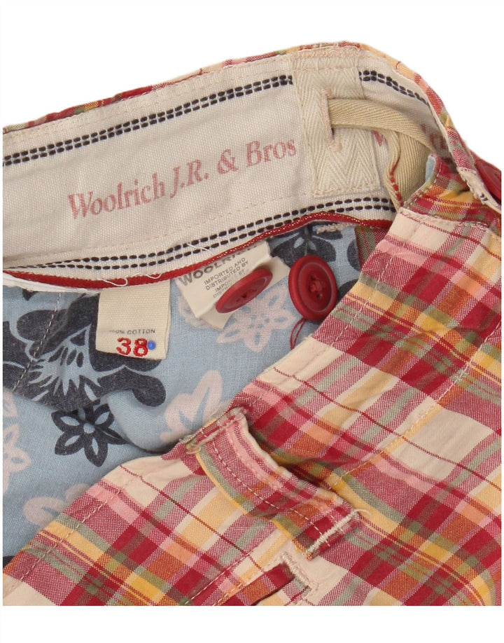 Woolrich Short Chino Homme W38 XL Coton à Carreaux Multicolore