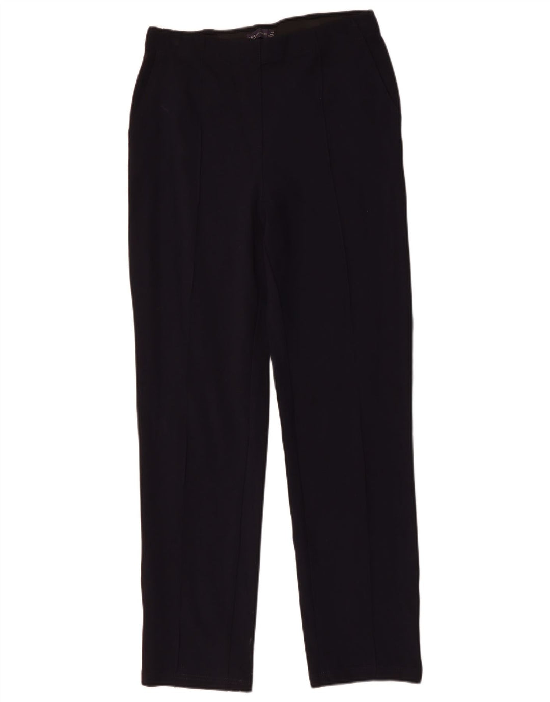 MARKS & SPENCER Pantalon Chino Femme UK 12 Moyen W30 L31 Bleu Marine