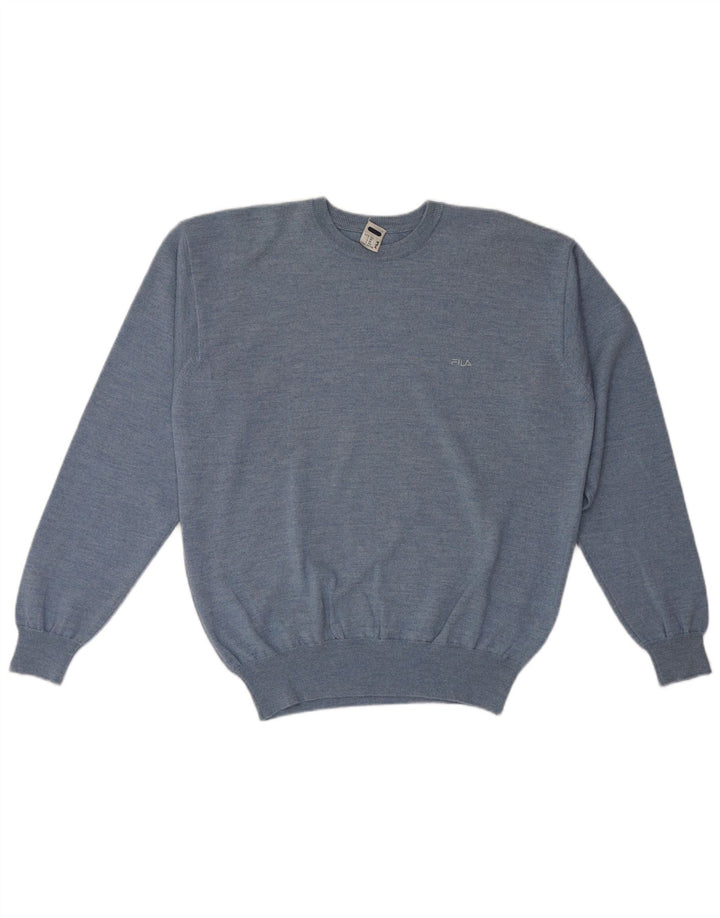 Fila Pull à col rond pour homme 2XL Bleu Laine