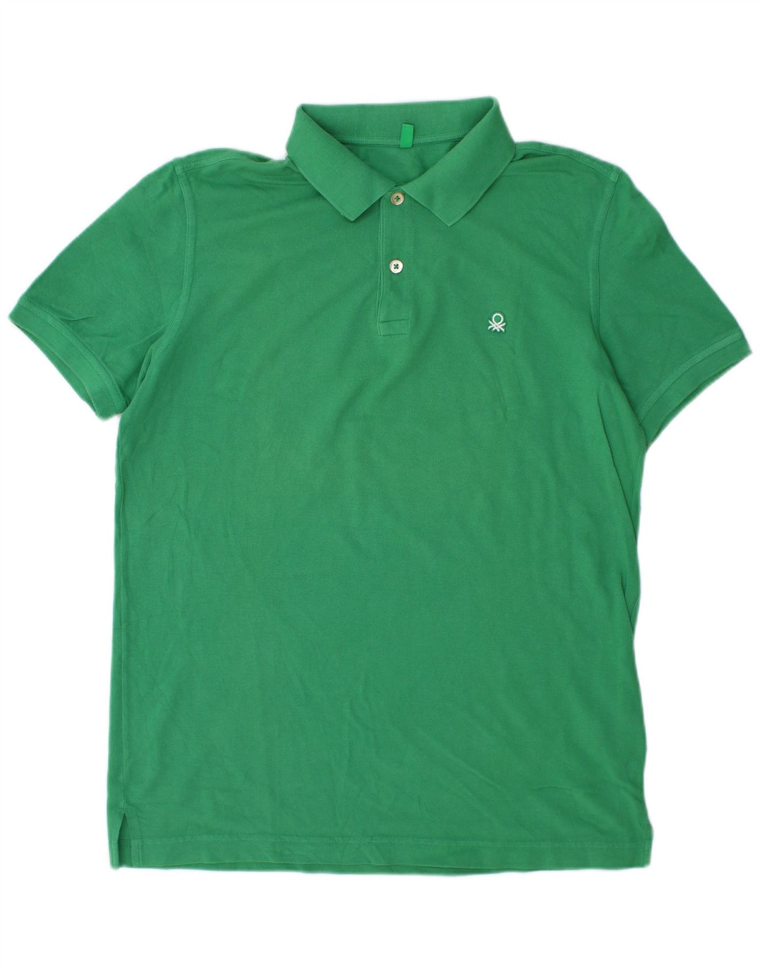BENETTON Polo Homme Grand Vert Coton