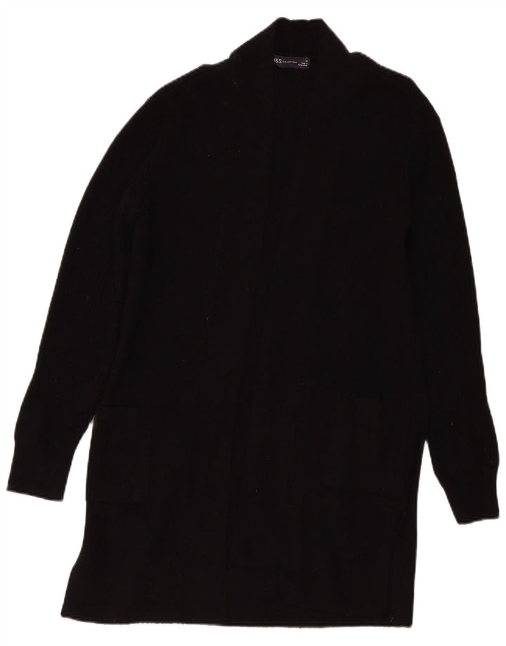 Marks & Spencer Pull cardigan long pour femme UK 10 Small Noir
