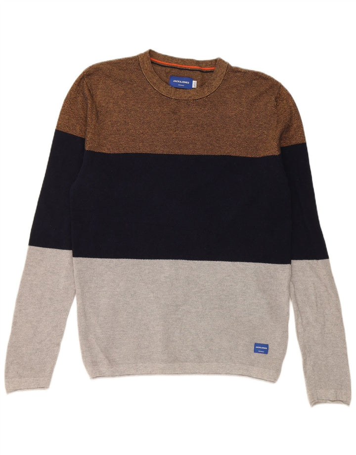 Jack & Jones Pull à col rond pour homme Large Multicolore Colourblock