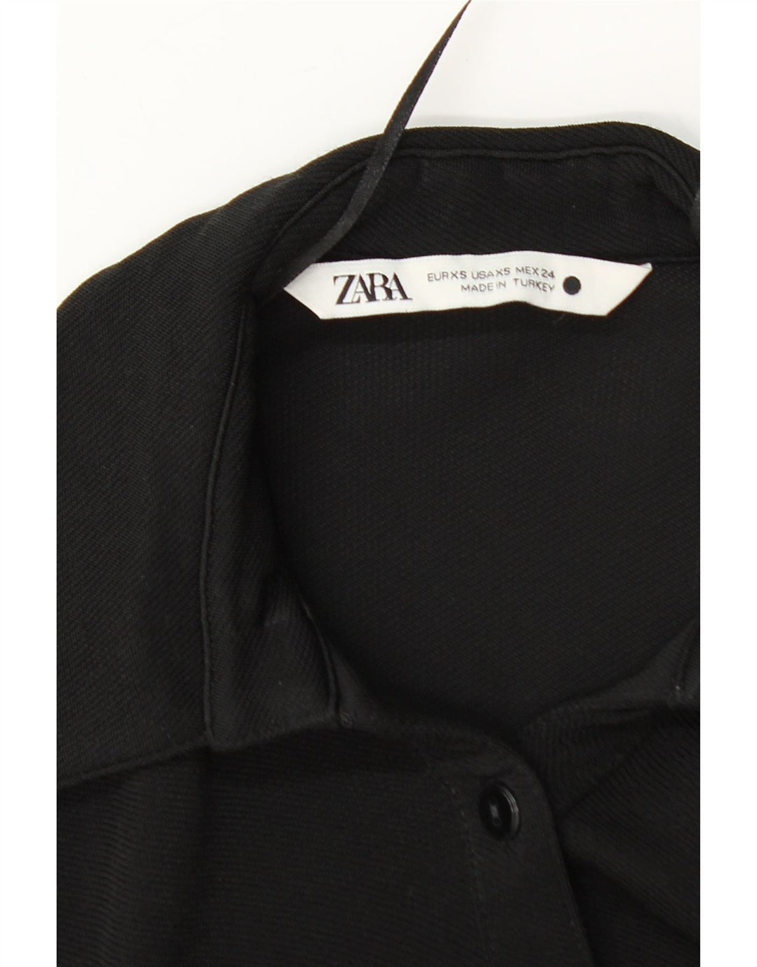 ZARA Womens Shirt UK 6 XS Black Vintage Zara and Second-Hand Zara from Messina Hembry 