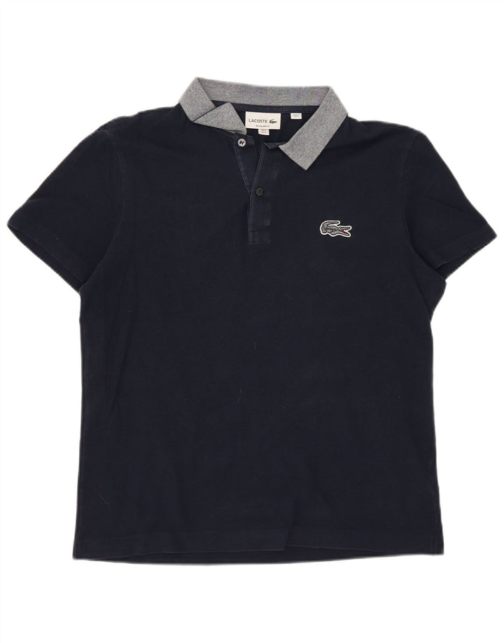 Lacoste Polo coupe classique pour homme taille 4 en coton bleu marine moyen