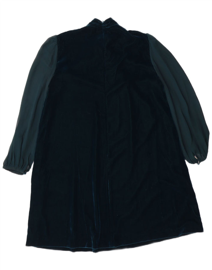 HOBBS Robe trapèze surdimensionnée en velours pour femme UK 10 Petit colorblock vert