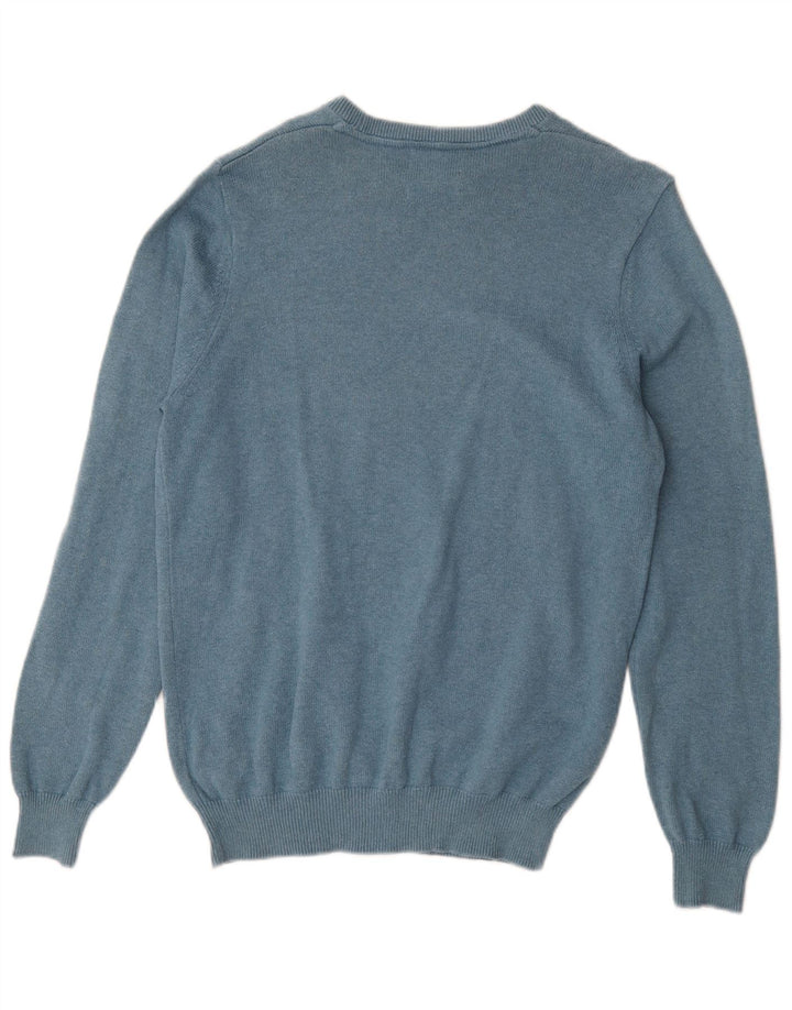 Marks & Spencer Pull Col Bateau Homme Bleu Moyen Coton