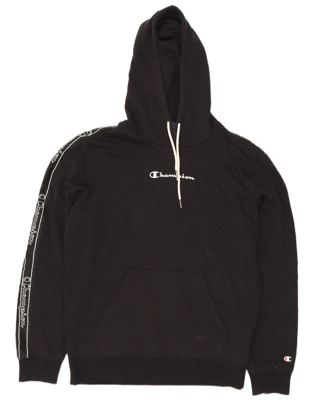 Champion Pull à Capuche Graphique Homme Noir Moyen Coton