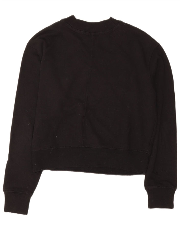 Calvin Klein Sweat-shirt court graphique pour femme UK 12 Noir moyen