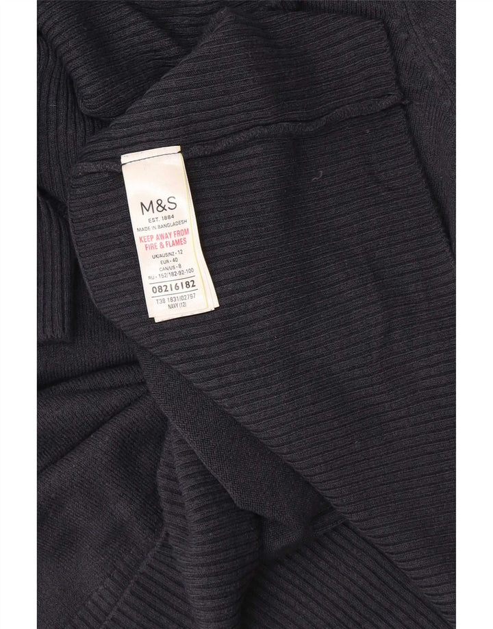 Marks & Spencer Pull col roulé pour femme UK 12 Bleu marine moyen