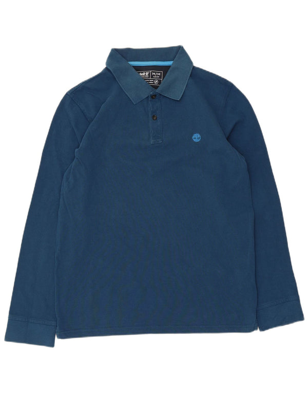Timberland Polo Slim Fit à Manches Longues Homme Bleu Moyen Coton