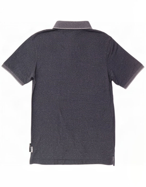 Superdry Polo Homme Large Bleu Marine Moucheté Coton