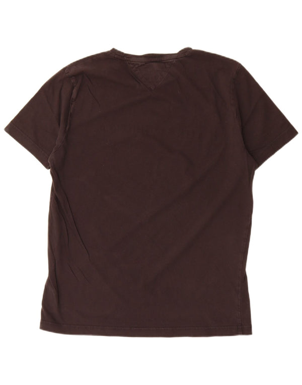 Tommy Hilfiger T-shirt graphique pour hommes, grand, en coton noir