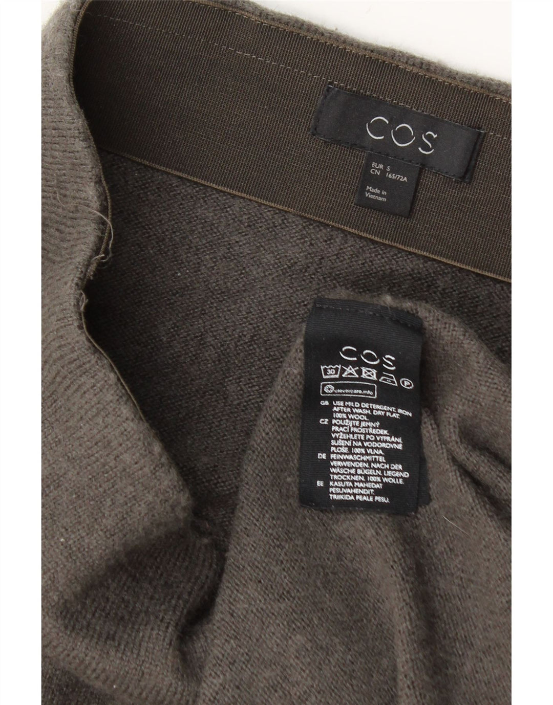 Cos Femme Jupe Crayon En Tricot Petite W27 Laine Grise