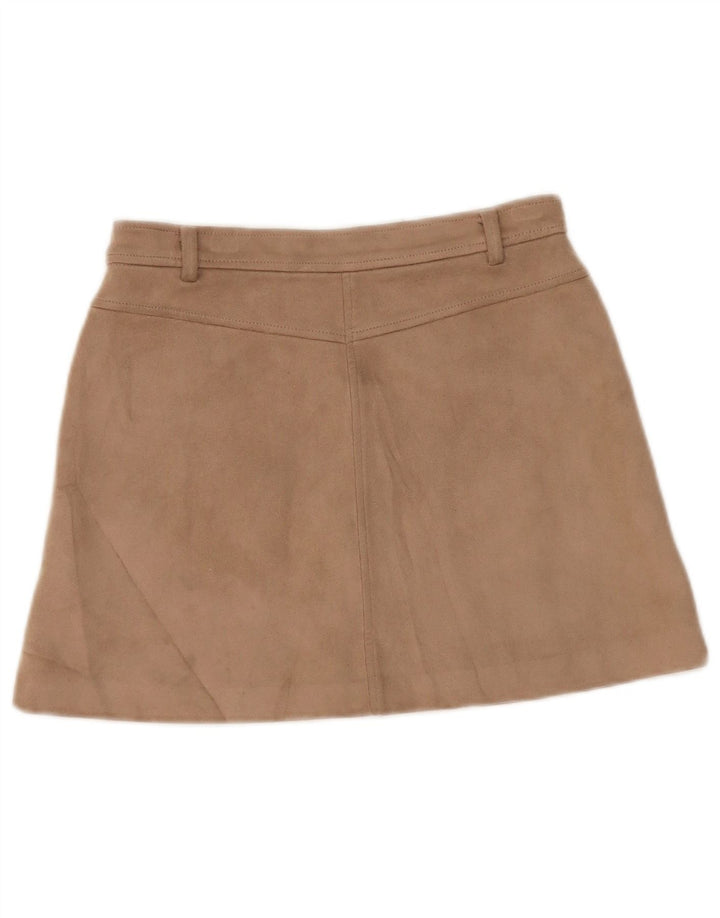 Zara Femme Mini Jupe Petit W27 Marron Polyester