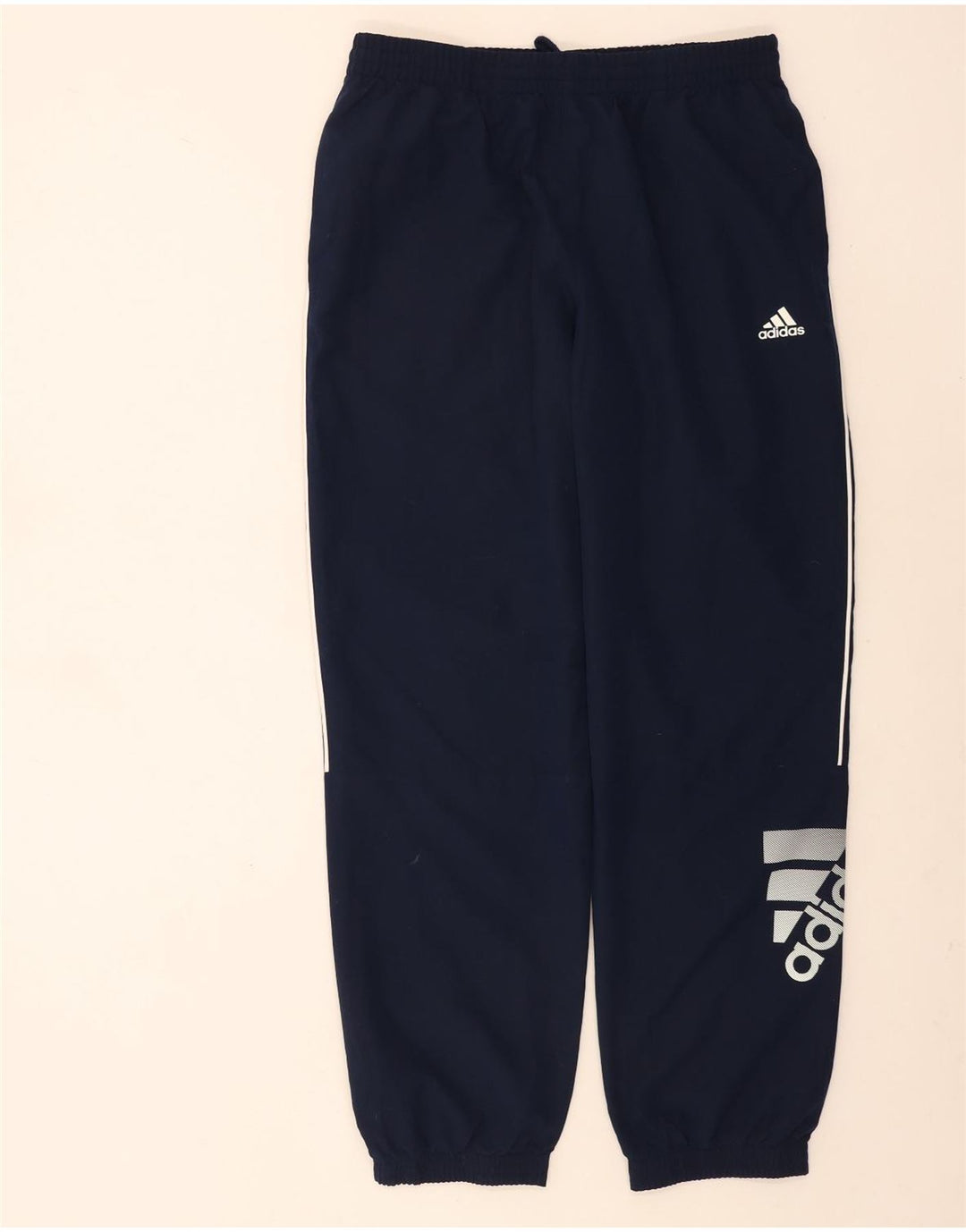 Adidas Pantalon de survêtement graphique pour homme Pantalon de jogging Large Bleu marine Polyester