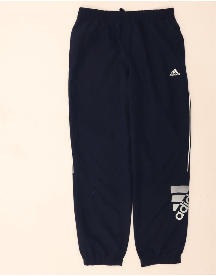 Adidas Pantalon de survêtement graphique pour homme Pantalon de jogging Large Bleu marine Polyester