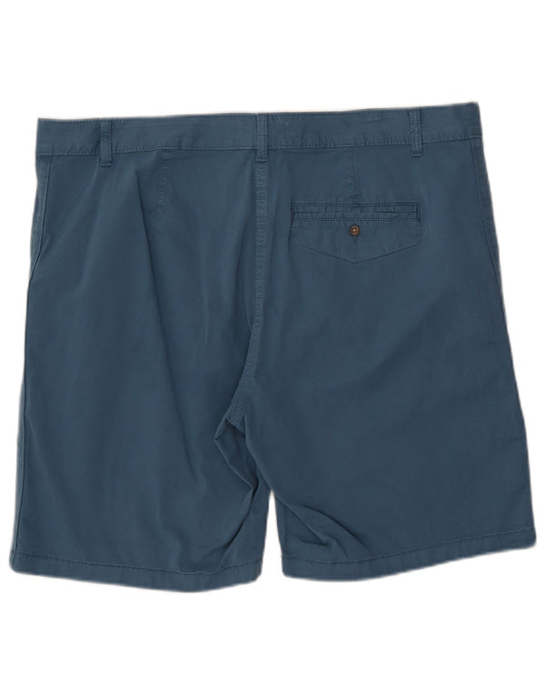 Marks & Spencer Short Chino Femme UK 18 XL W40 Bleu Coton