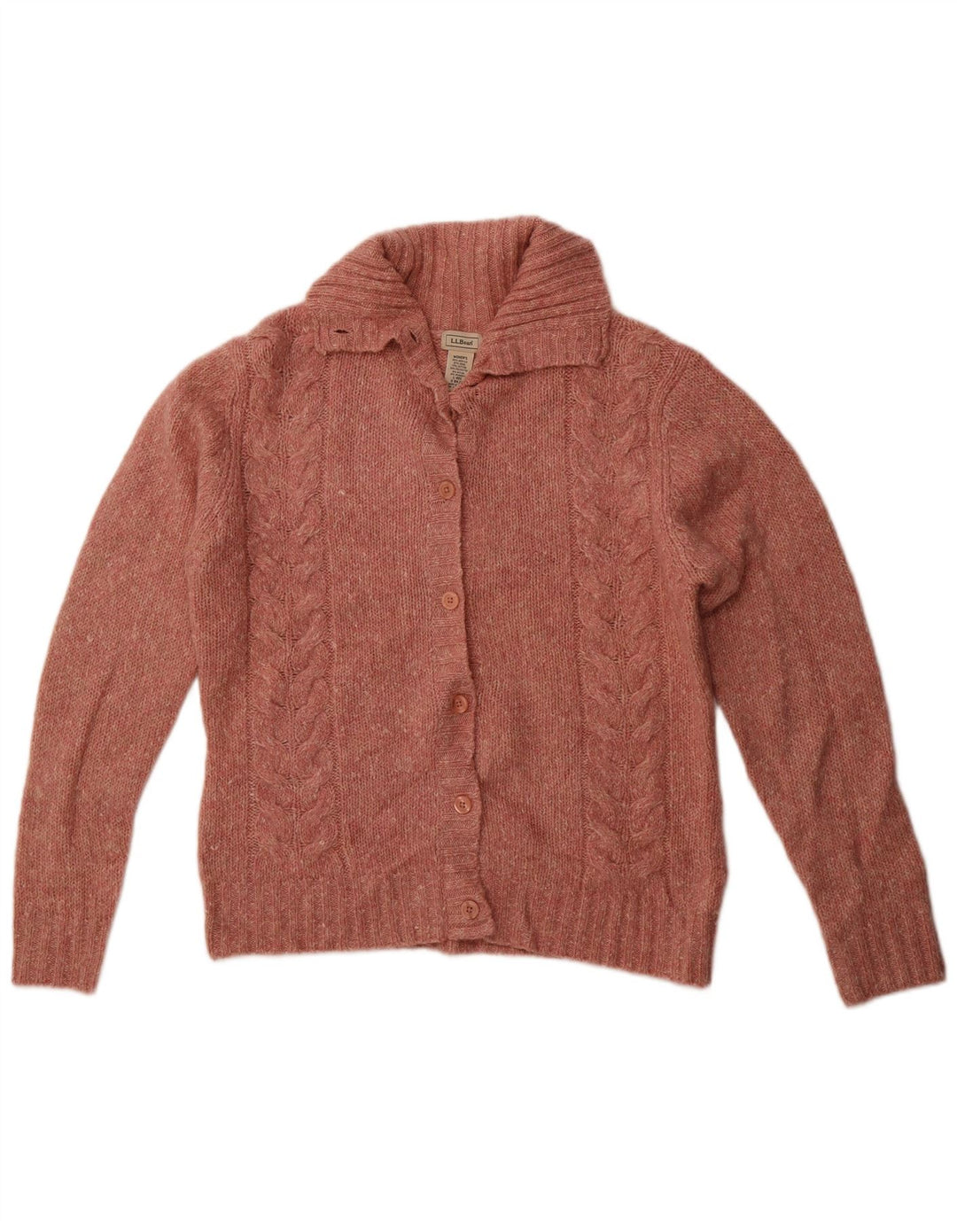 L.L.Bean Pull Cardigan Femme UK 16 Grand Acrylique Rose