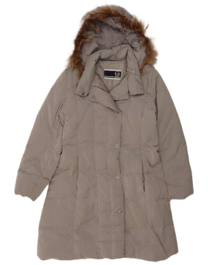 Sergio Tacchini Manteau rembourré à capuche pour femme IT 48 XL Gris Polyester