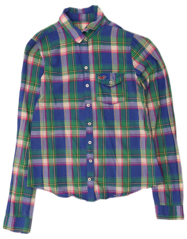 Hollister Chemise Femme UK 12 Medium Multicolore Check Cotton
