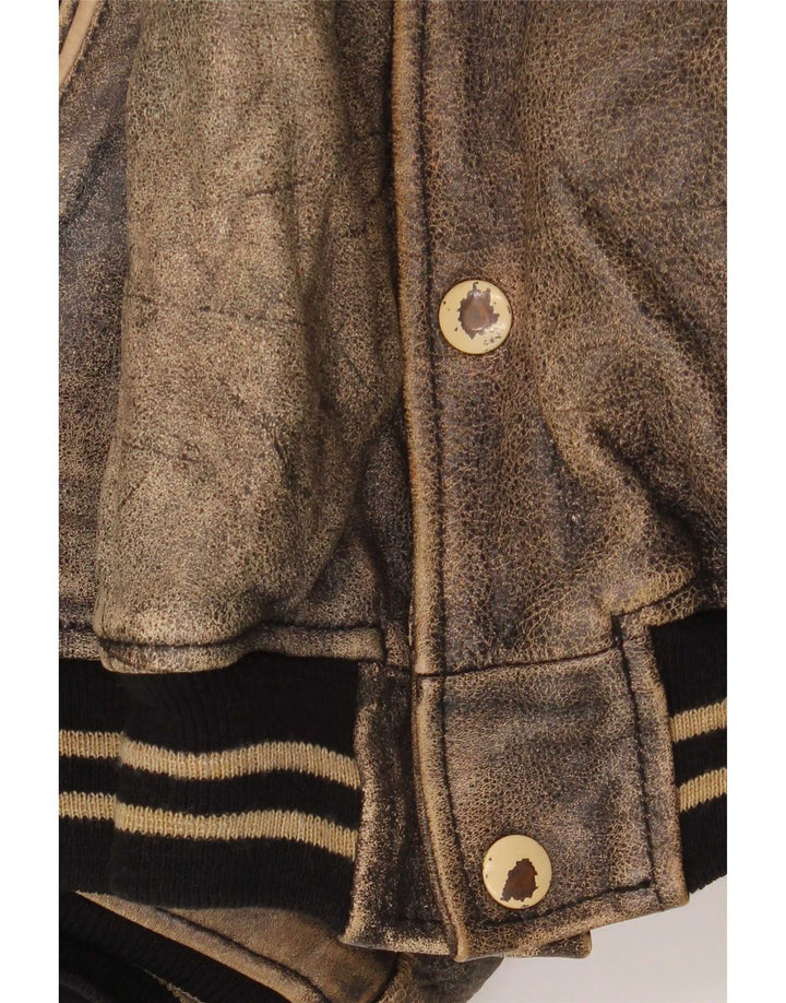 veste en cuir homme vintage UK 42 XL Marron