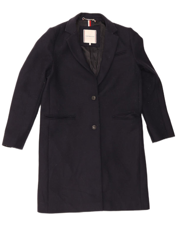 Tommy Hilfiger Pardessus pour femme US 8 en laine bleu marine moyen