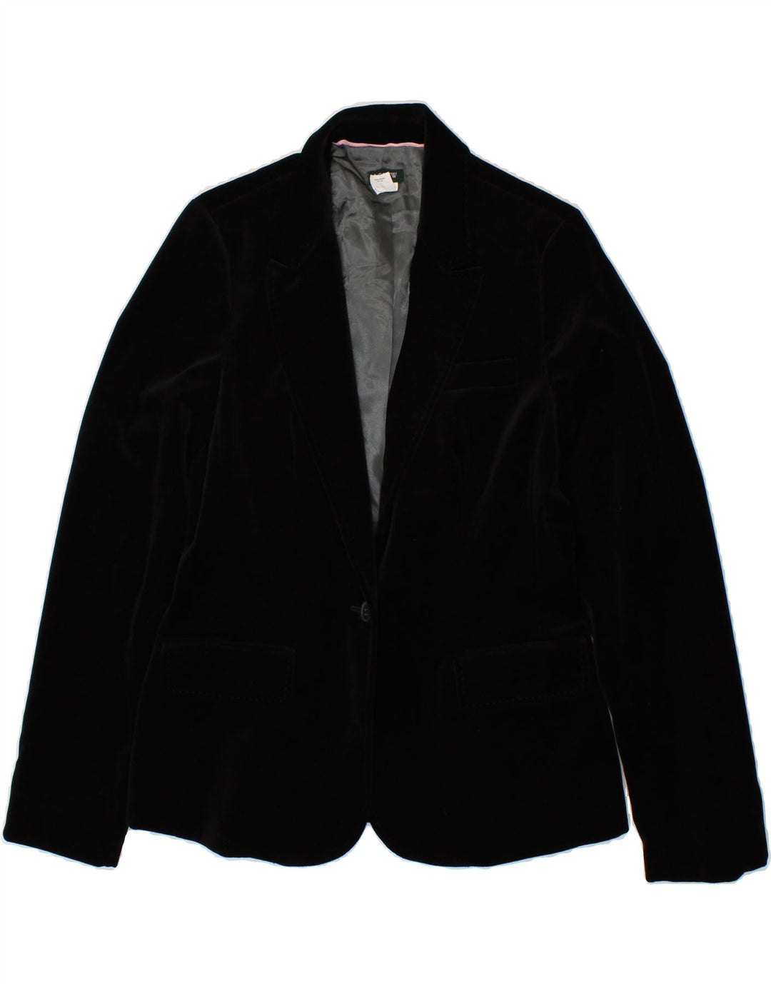 J. CREW Womens 1 Button Blazer Jacket UK 10 Small Black Acetate Vintage J. Crew and Second-Hand J. Crew from Messina Hembry 