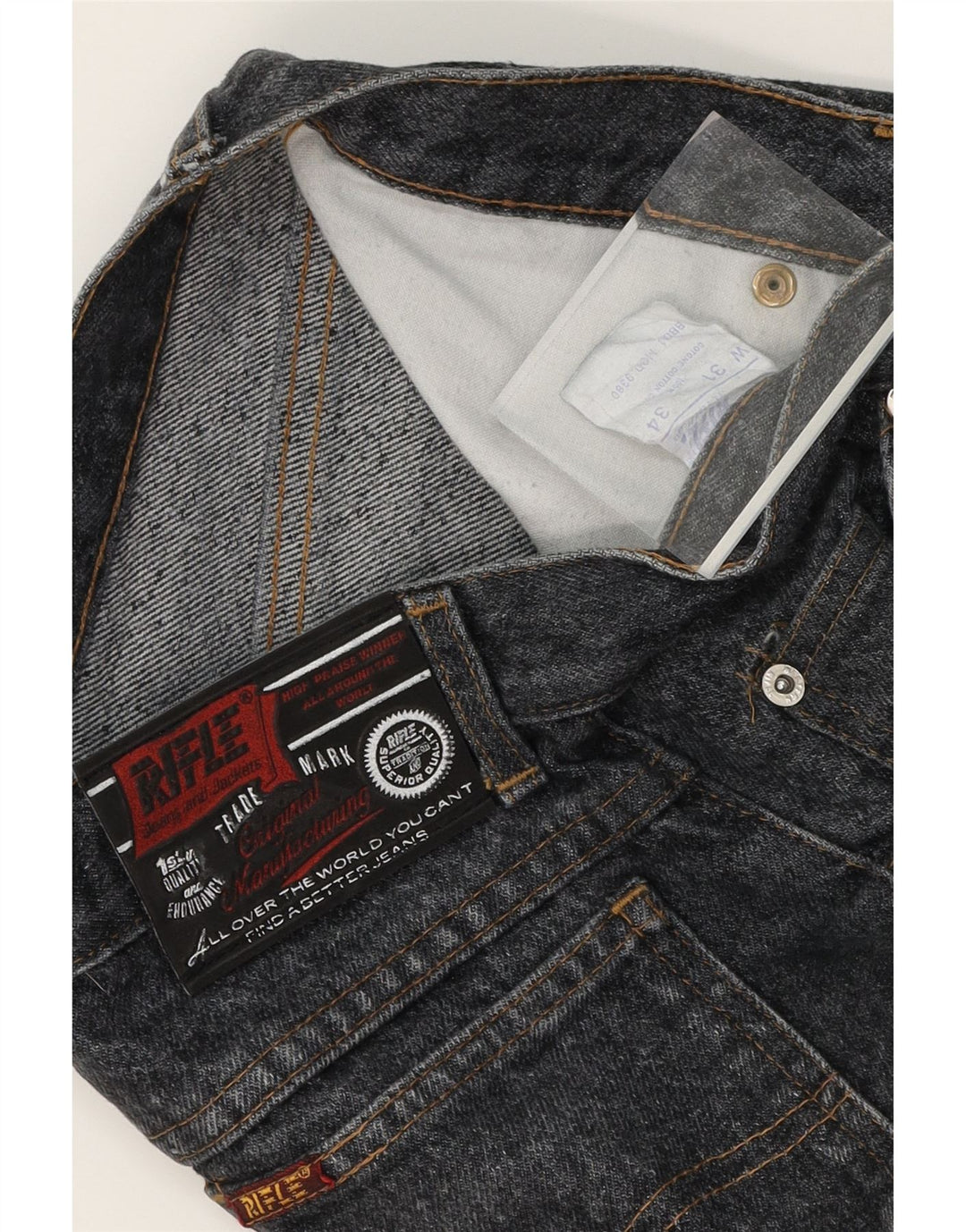 RIFLE Womens Straight Jeans W31 L29 Blue Cotton Vintage Rifle and Second-Hand Rifle from Messina Hembry 