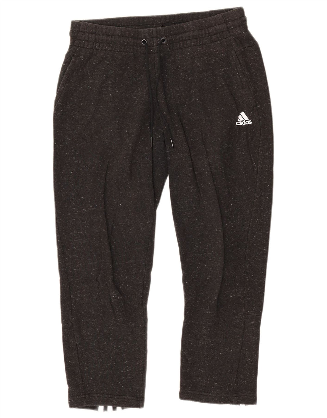 ADIDAS Pantalon de survêtement court pour femme UK 12/14 Coton moucheté gris moyen
