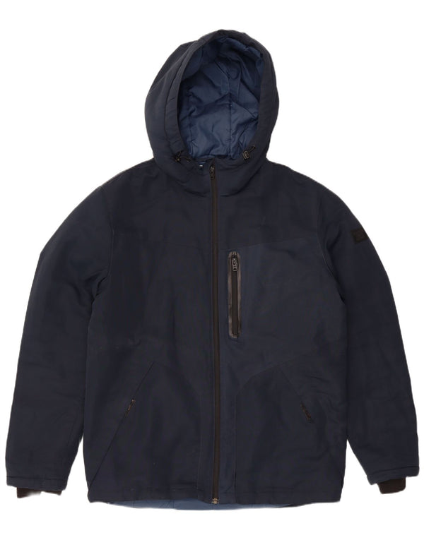 Jack & Jones Veste matelassée à capuche pour homme UK 40 Large Bleu marine moderne