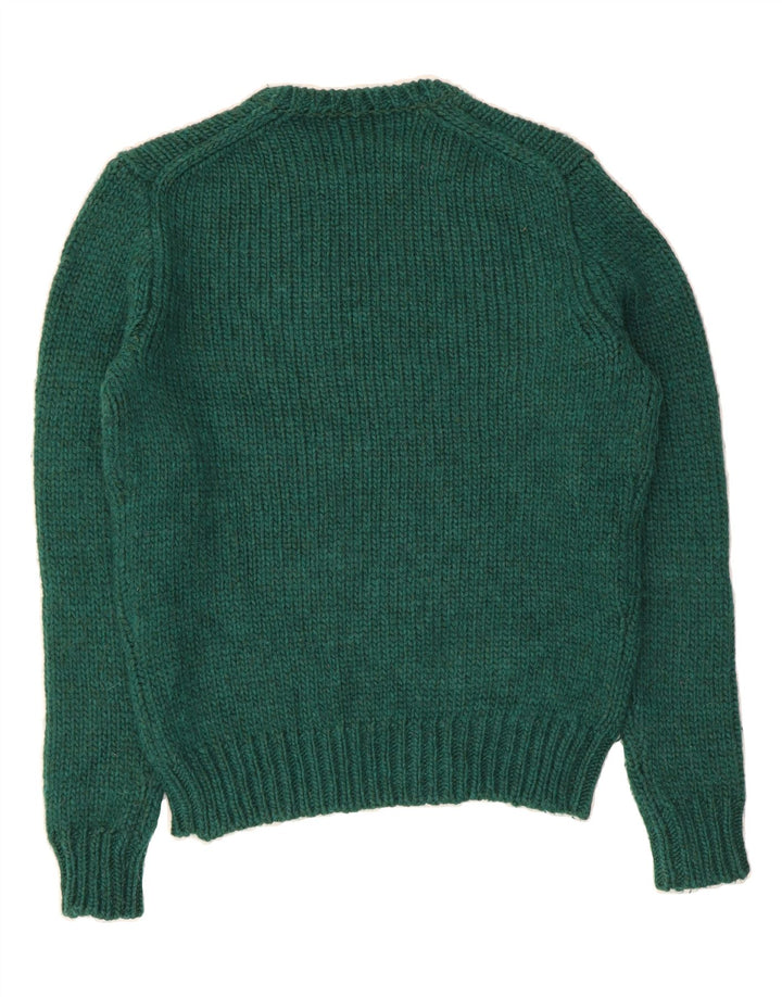 J. CREW Pull à col rond pour homme en laine vert moyen