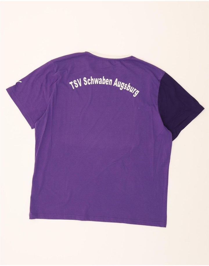 PUMA T-shirt graphique pour homme XL Violet Colorblock Polyester