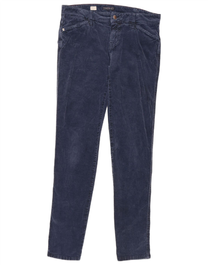 TOMMY HILFIGER Pantalon Femme Venice Skinny En Velours Côtelé W30 L31 Bleu Marine