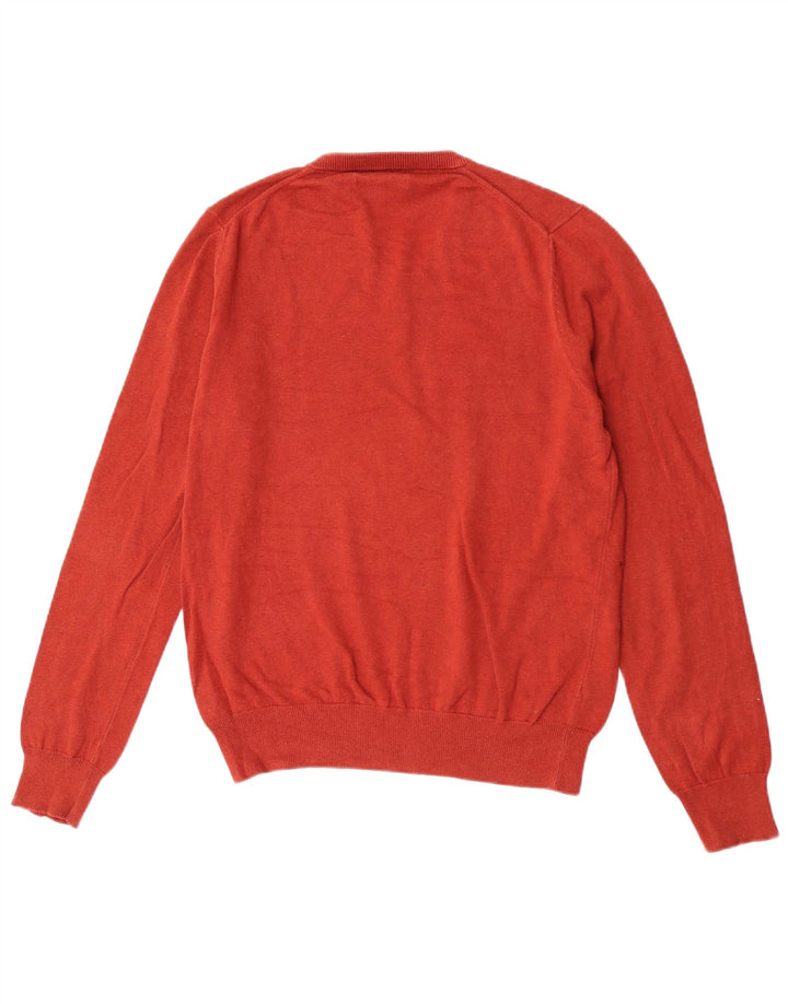 Marks & Spencer Pull Col V Homme Rouge Moyen Coton