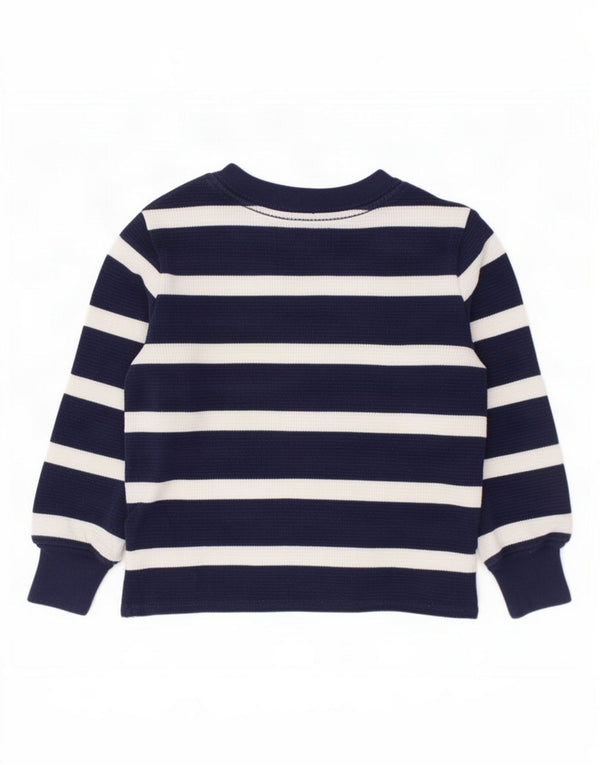 Polo Ralph Lauren Garçon Regular Top Manches Longues 2-3 ans Bleu Marine Rayé