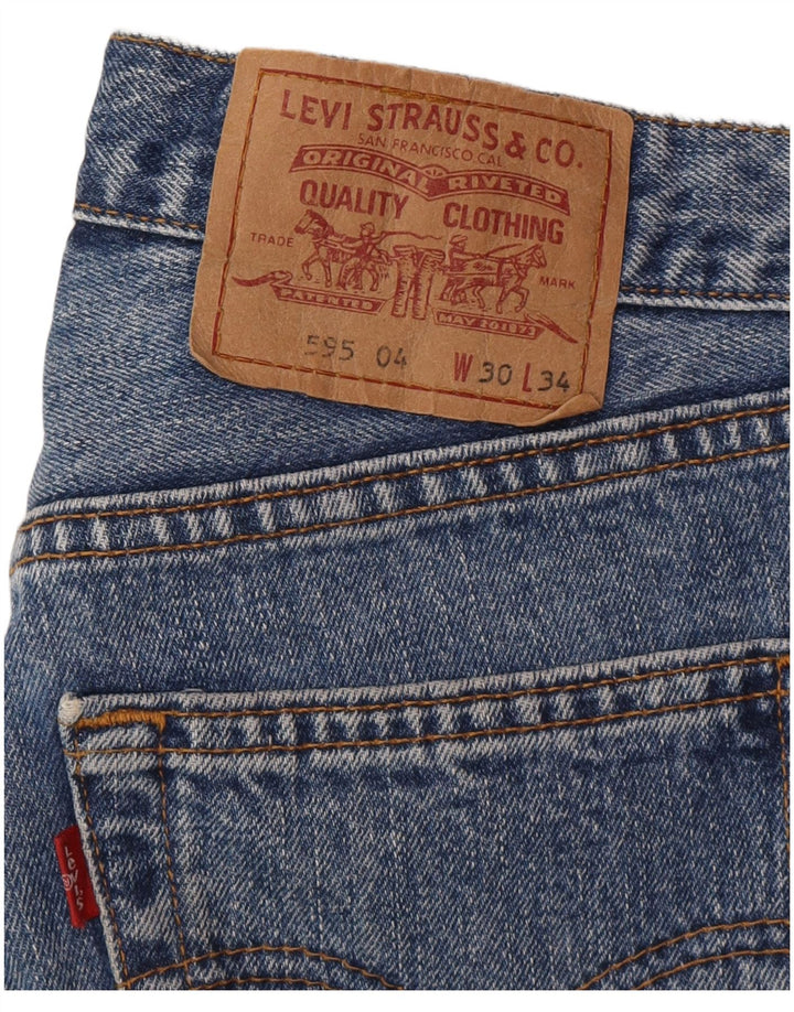 Levi's Jean Droit 595 Femme W30 L34 Bleu Coton