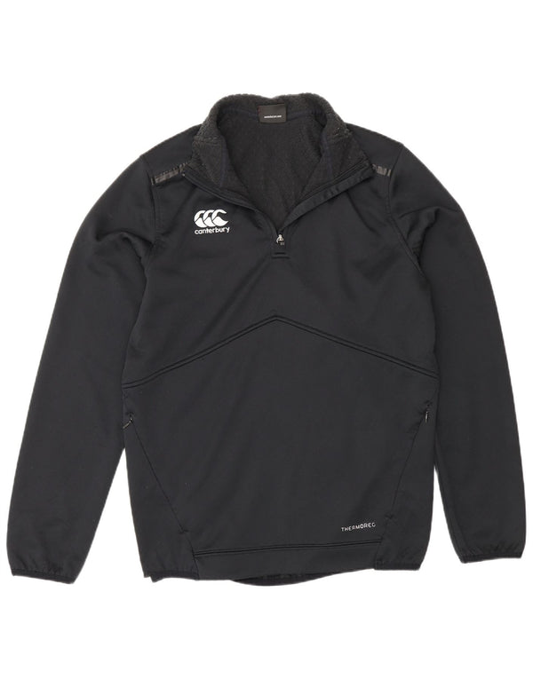 Canterbury Sweat-shirt à col zippé pour homme Petit noir Polyester