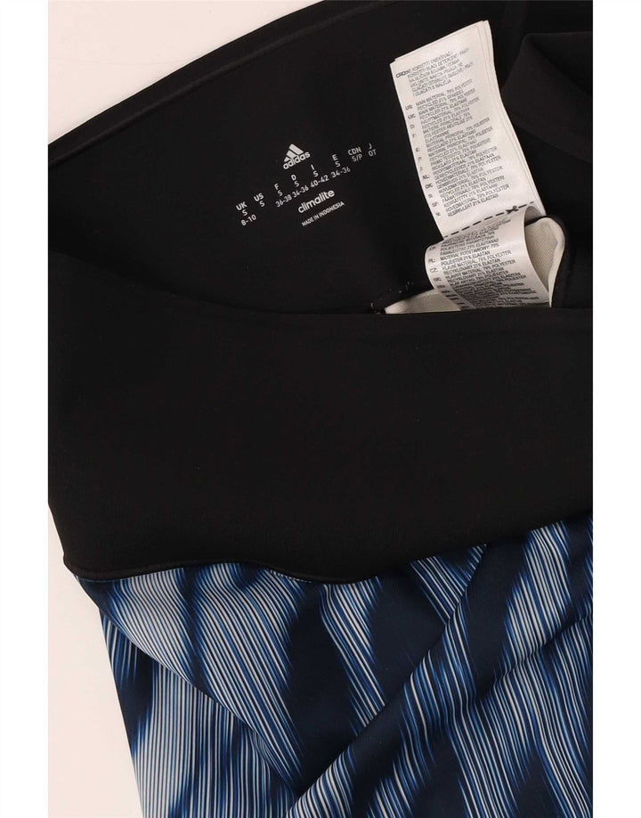 Adidas Leggings Femme UK 8-10 Petit Bleu Tie Dye Polyester