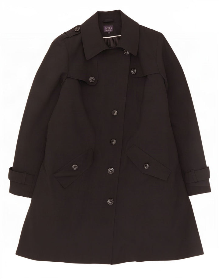 Marks & Spencer Trench-Coat Femme UK 20 2XL Noir Polyester