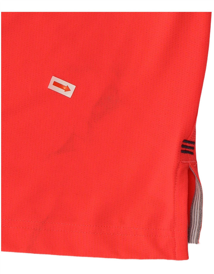 Adidas Polo Climacool Homme Rouge Moyen Polyester Colorblock