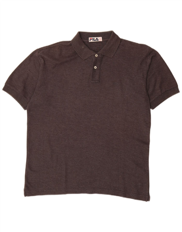 FILA Polo Homme IT 48 Marron Moyen Coton