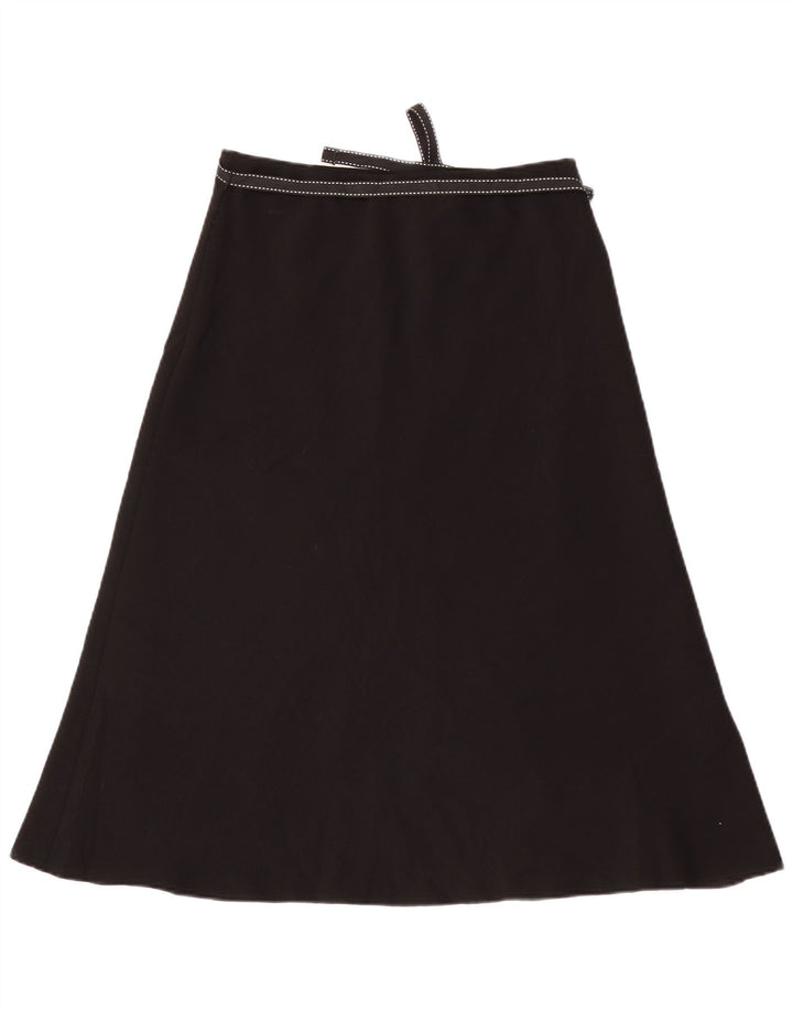 Marks & Spencer Jupe trapèze pour femme UK 10 Small W30 Noir Polyester