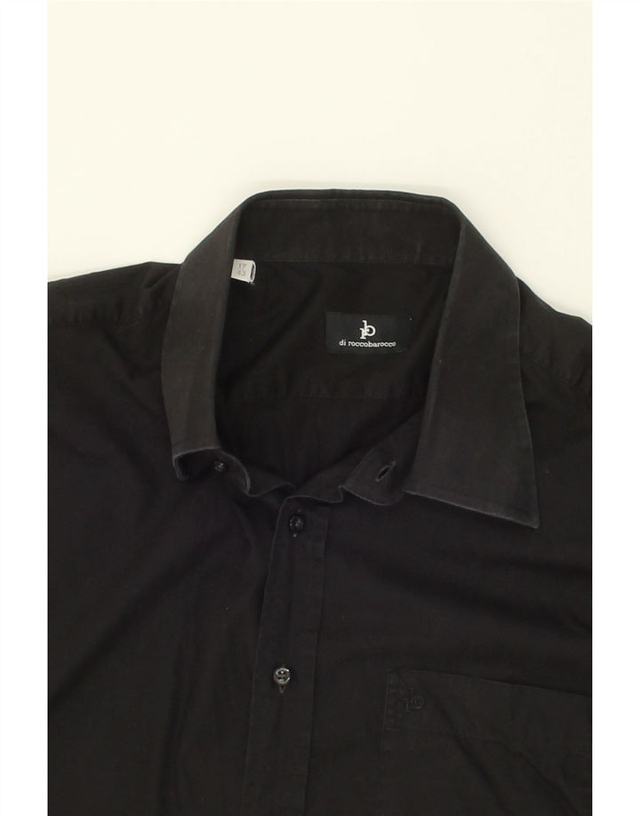 ROCCOBAROCCO Mens Shirt Size 43 17 XL Black Cotton Vintage Roccobarocco and Second-Hand Roccobarocco from Messina Hembry 