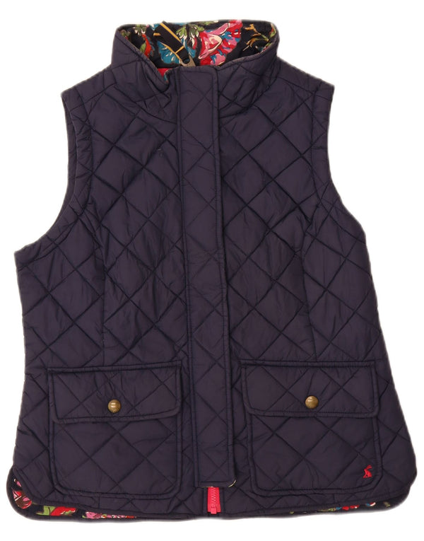 JOULES Gilet matelassé pour femme UK 14 Large Bleu Marine Polyamide