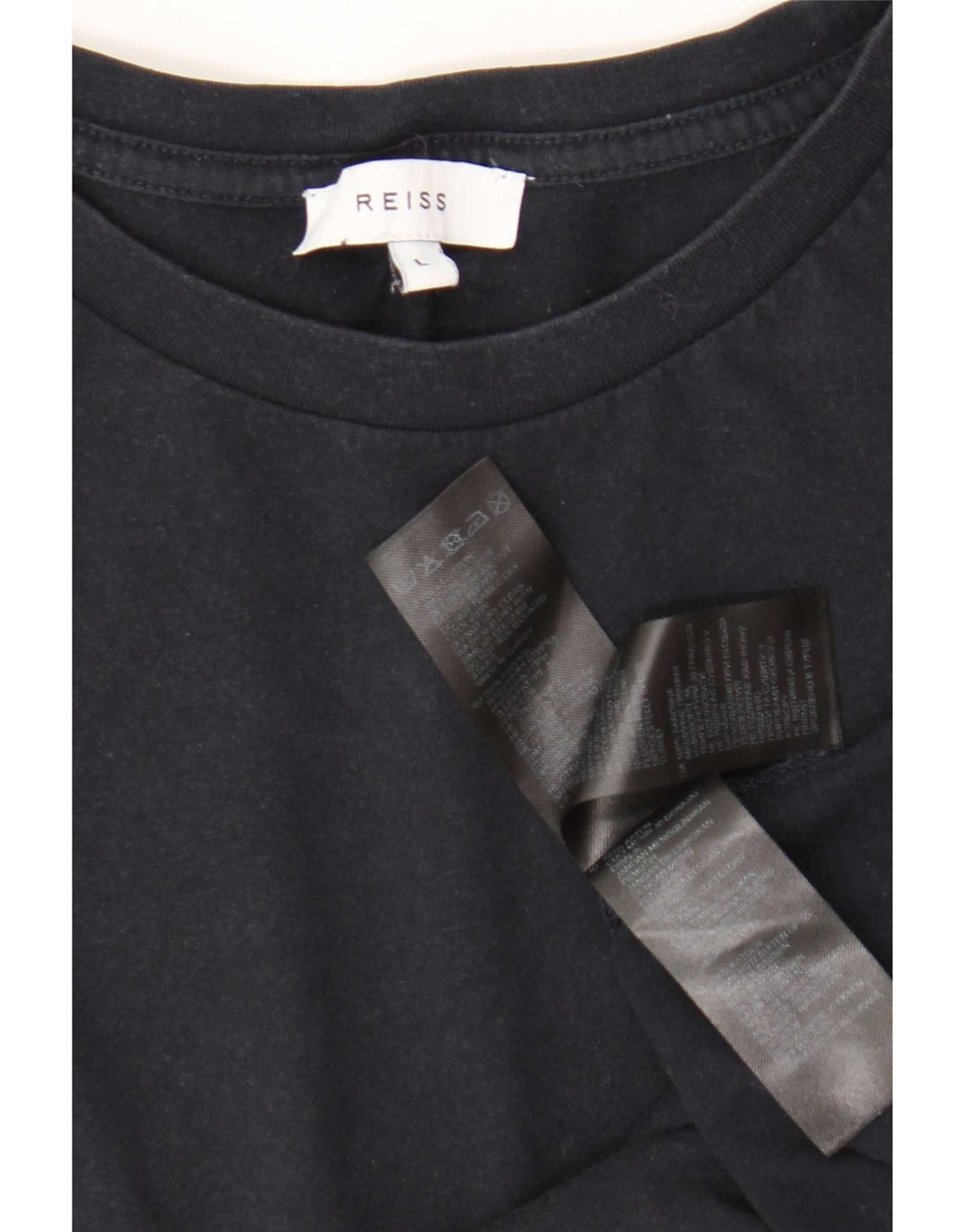 Reiss T-Shirt Homme Haut Large Noir Coton