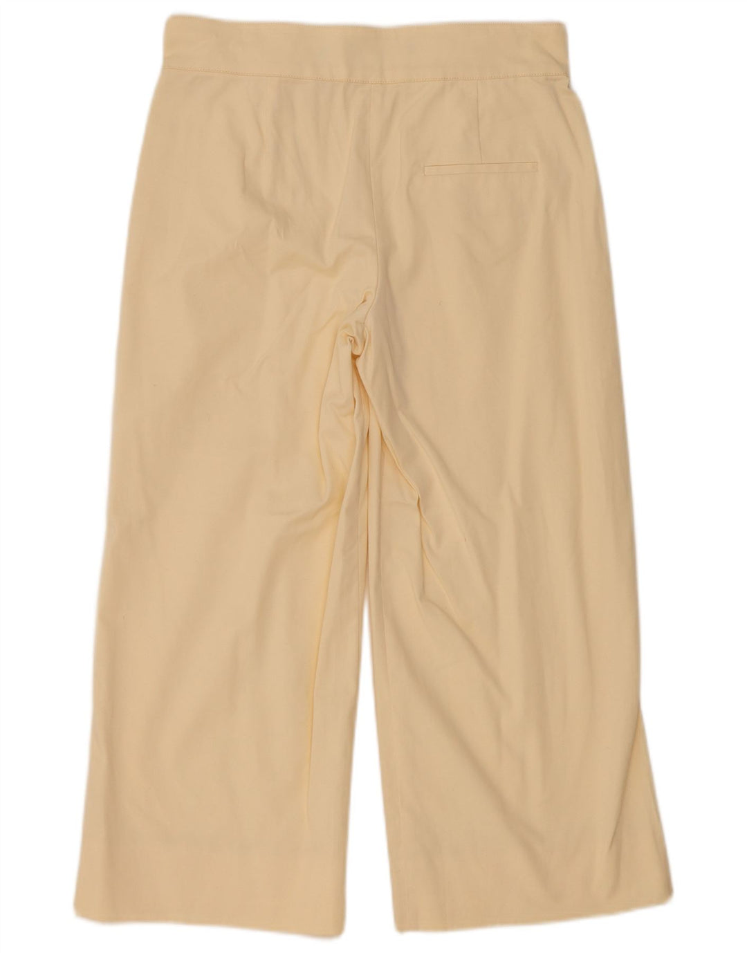 Zara Femme Studio Pantalon Court À Jambe Large Moyen W28 L24 Blanc Cassé