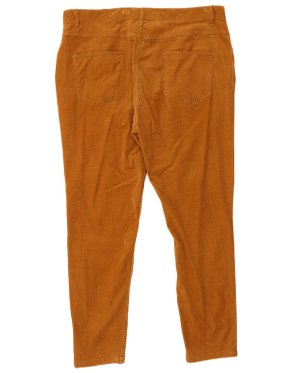 Marks & Spencer Pantalon slim en velours côtelé pour femme UK 18 XL W38 L28 Coton marron